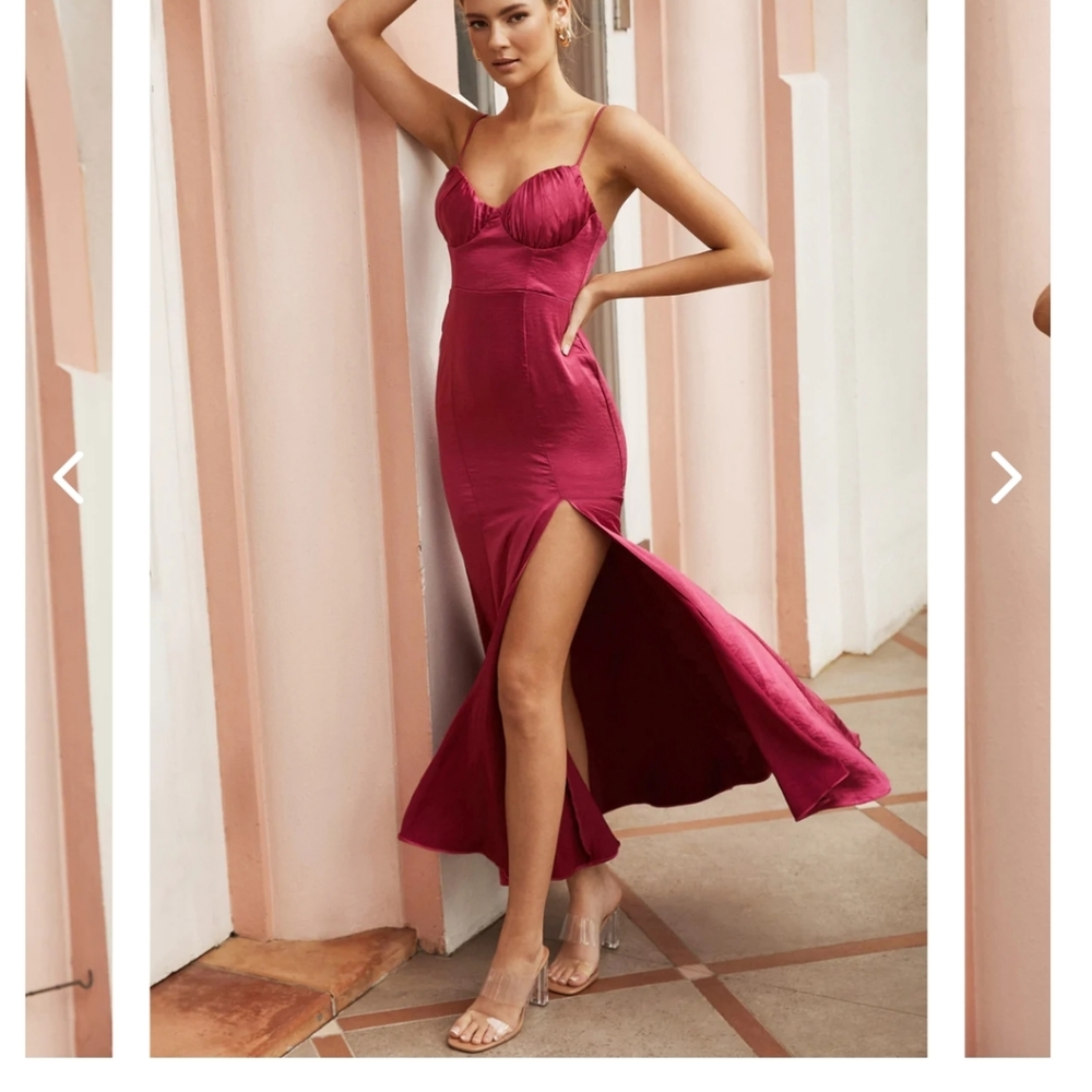 Satin maxi dress